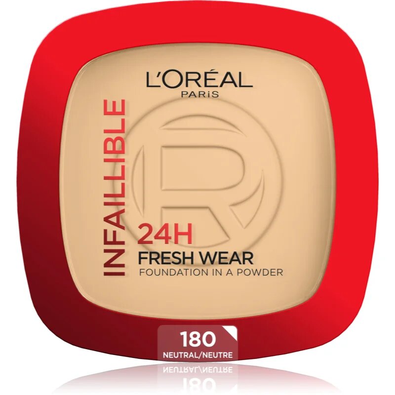 L’Oréal Paris Infaillible Fresh Wear 24h pudrasti make-up odtenek 180 Neutral 9 g