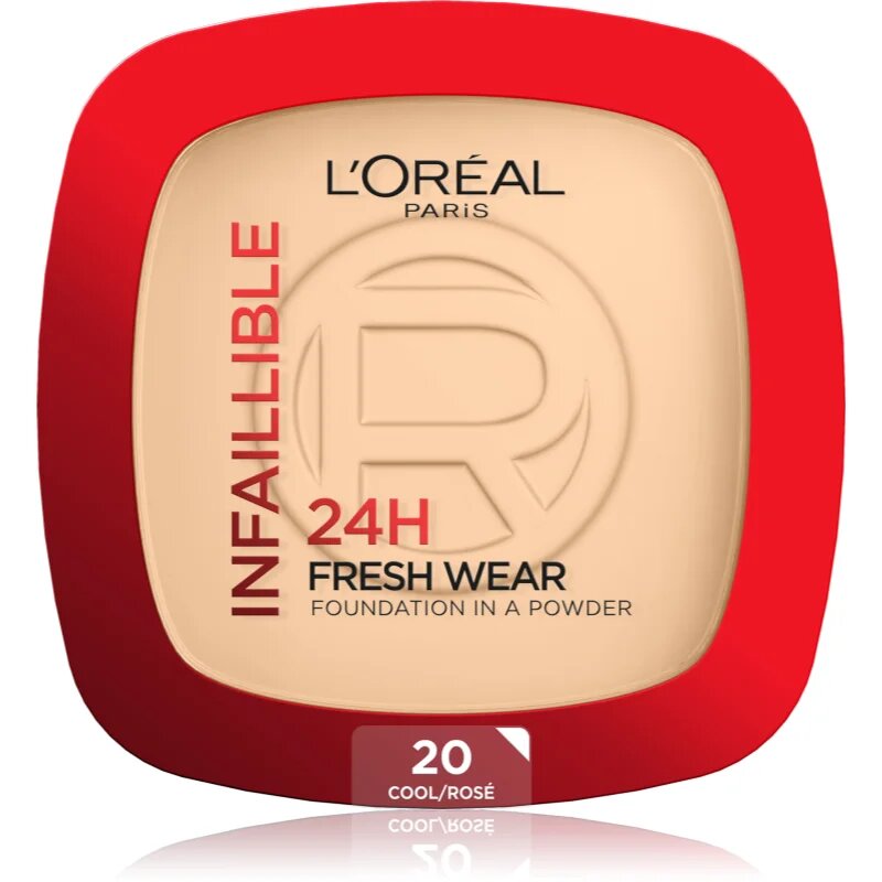 L’Oréal Paris Infaillible Fresh Wear 24h pudrasti make-up odtenek 20 Cool Rosé 9 g