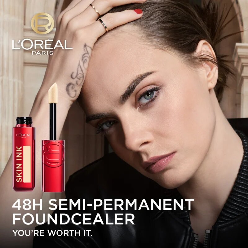 L’Oréal Paris Infaillible Skin Ink puder in korektor v enem odtenek 140 Light Warm 15 ml