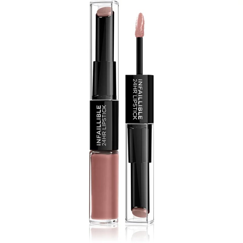 L’Oréal Paris Infallible 24H Dolgoobstojna šminka in sijaj za ustnice 2 v 1 odtenek 101 Everlasting Parisian 57 g