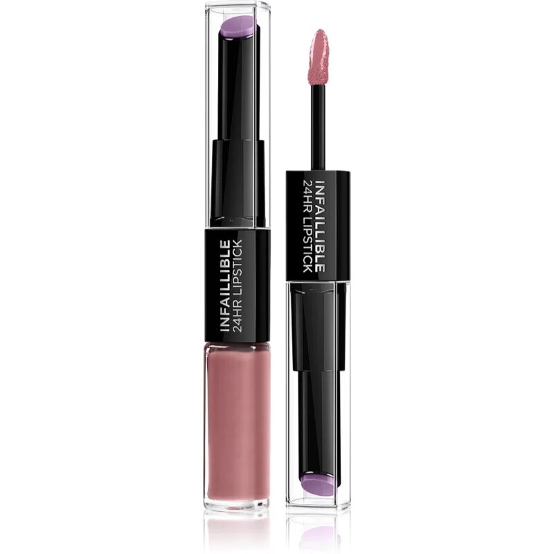 L’Oréal Paris Infallible 24H Dolgoobstojna šminka in sijaj za ustnice 2 v 1 odtenek 213 Toujours Teaberry 57 g