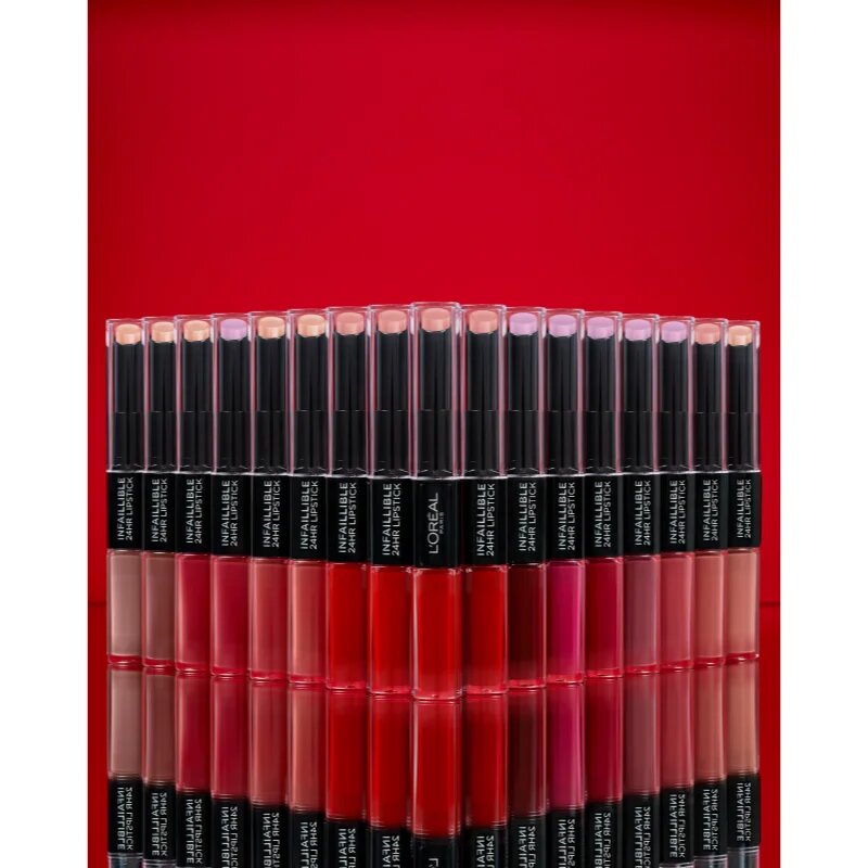 L’Oréal Paris Infallible 24H Dolgoobstojna šminka in sijaj za ustnice 2 v 1 odtenek 302 Rose Eternite 57 g