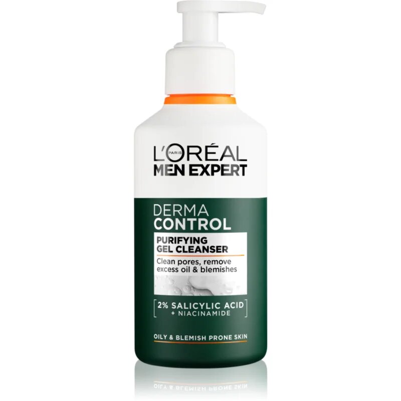 L’Oréal Paris Men Expert Derma Control čistilni gel z niacinamidom 260 ml