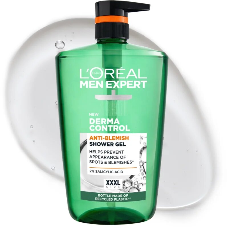 L’Oréal Paris Men Expert Derma Control gel za prhanje primerno tudi za občutljivo in problematično kožo 1000 ml