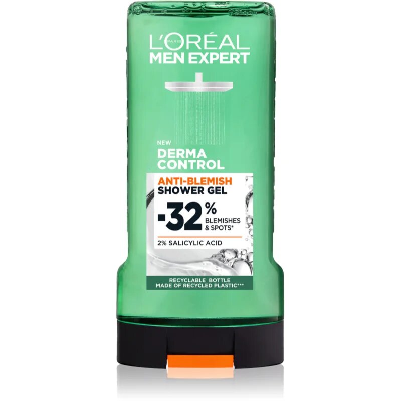 L’Oréal Paris Men Expert Derma Control gel za prhanje primerno tudi za občutljivo in problematično kožo 300 ml