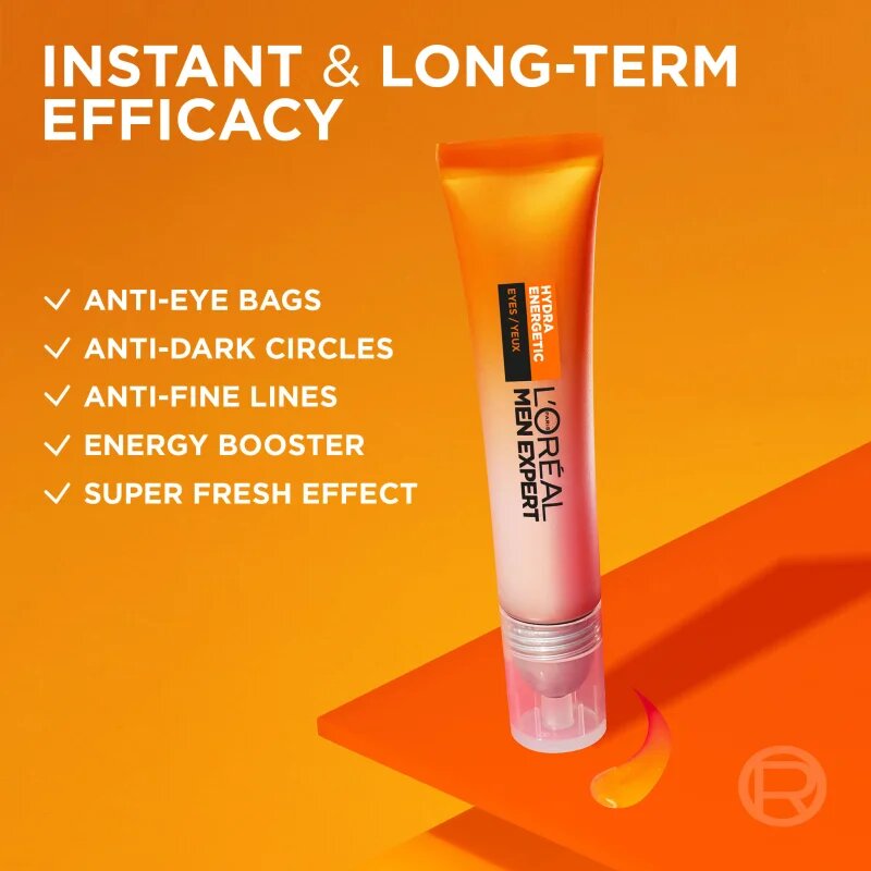 L’Oréal Paris Men Expert Hydra Energetic nega za predel okoli oči proti oteklinam in temnim kolobarjem 10 ml