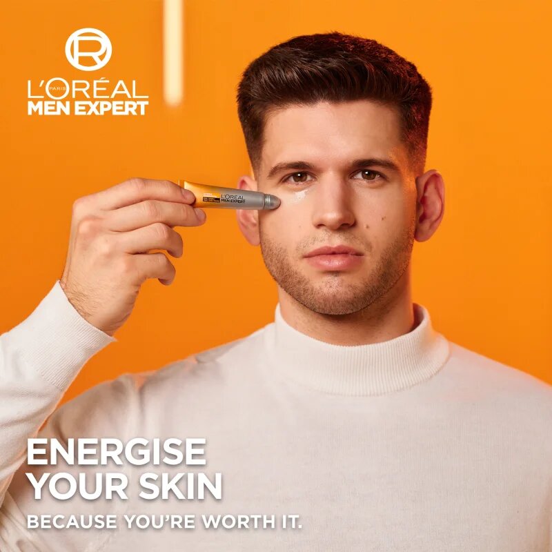 L’Oréal Paris Men Expert Hydra Energetic nega za predel okoli oči proti oteklinam in temnim kolobarjem 10 ml