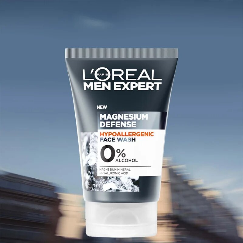 L’Oréal Paris Men Expert Magnesium Defence gel za umivanje obraza za moške 100 ml
