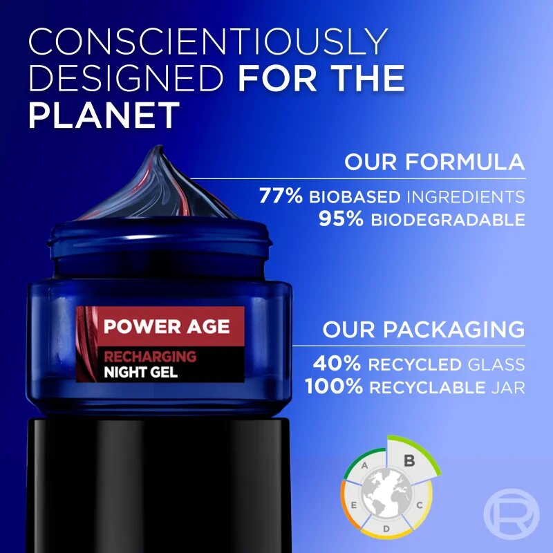 L’Oréal Paris Men Expert Power Age vlažilna nočna krema za polnjenje gub 50 ml