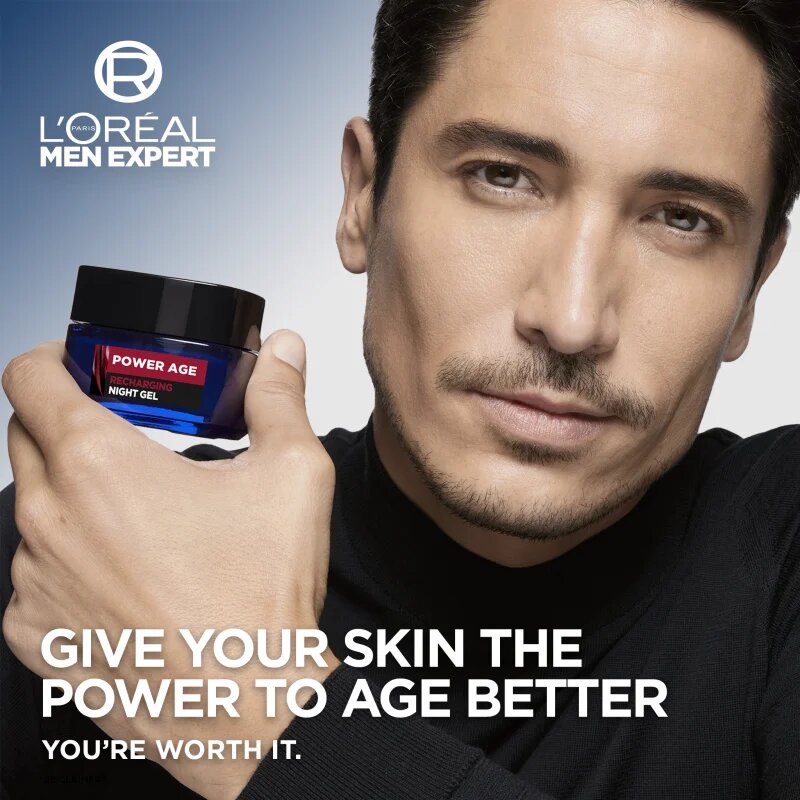 L’Oréal Paris Men Expert Power Age vlažilna nočna krema za polnjenje gub 50 ml