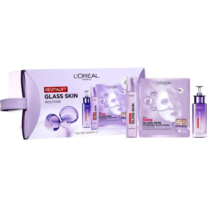 L’Oréal Paris Revitalift Filler Glass Skin darilni set za intenzivno nego obraza