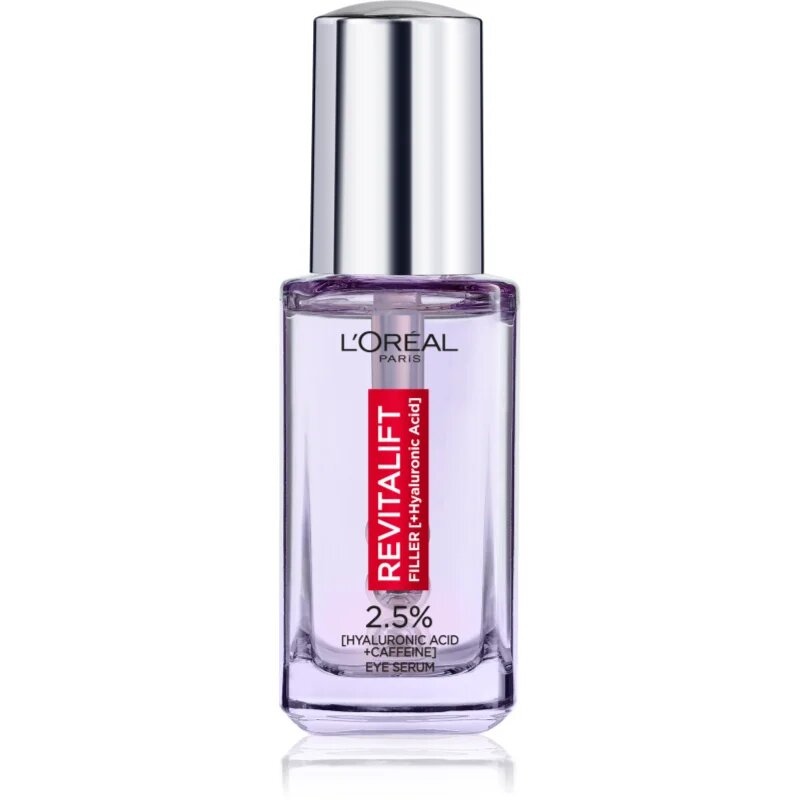 L’Oréal Paris Revitalift Filler posvetlitveni serum za predel okoli oči s hialuronsko kislino 20 ml