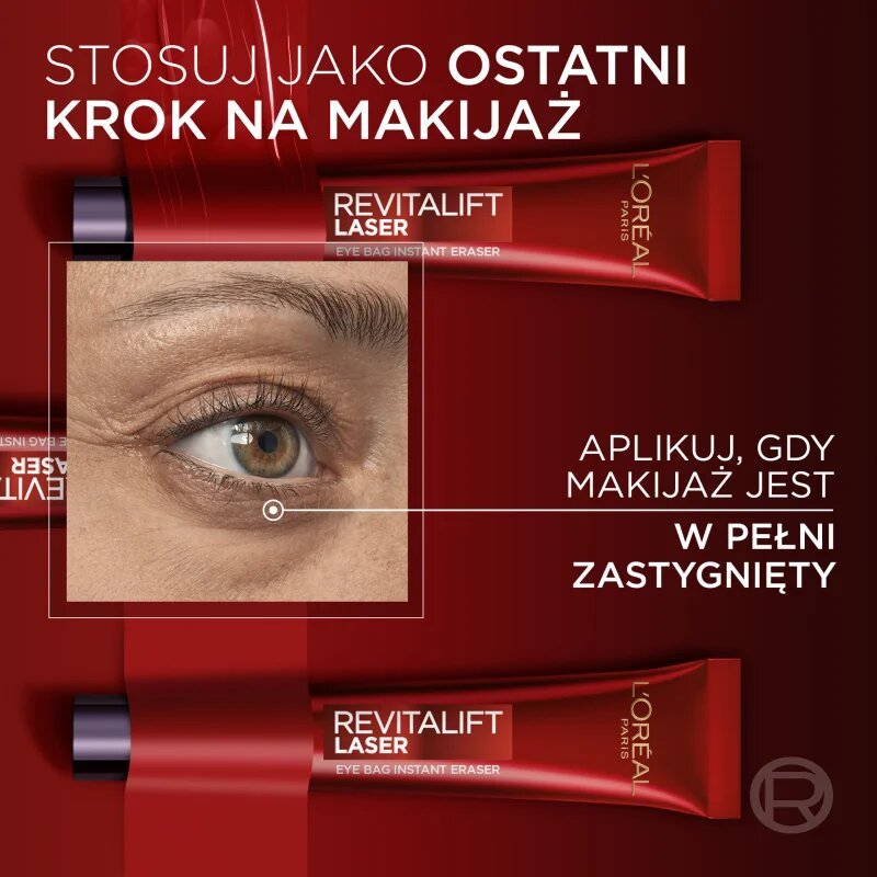 L’Oréal Paris Revitalift Laser Eye Bag Instant Eraser gel za predel okoli oči za pomladitev kože 15 ml