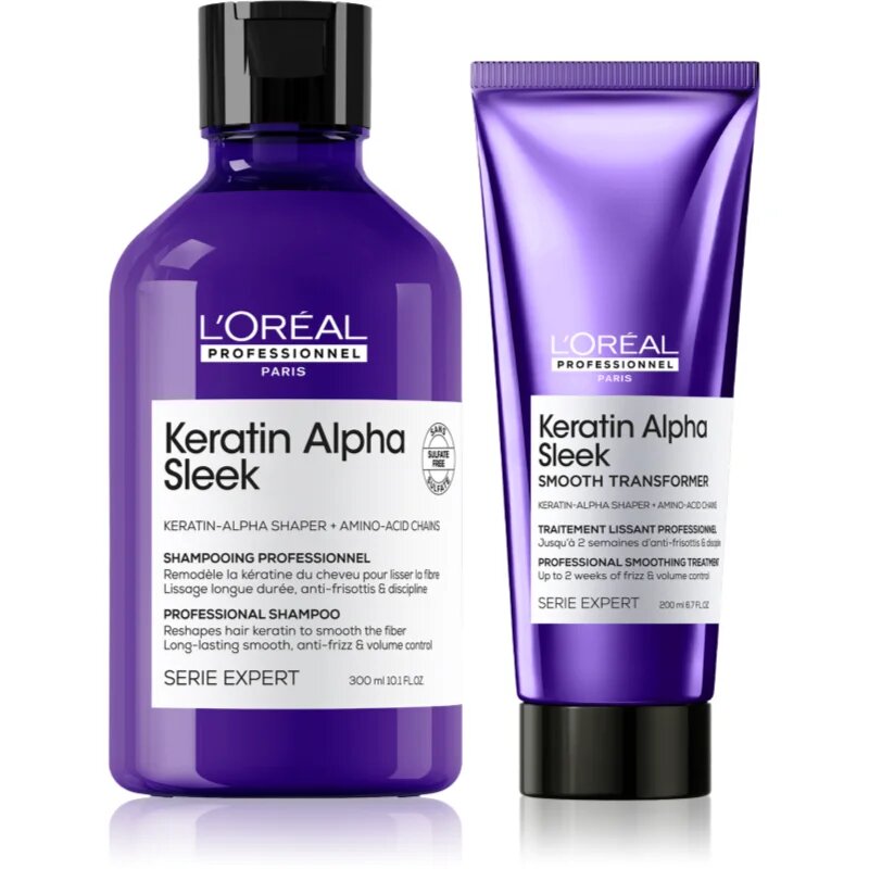L’Oréal Professionnel Serie Expert Keratin Alpha Sleek set za glajenje las