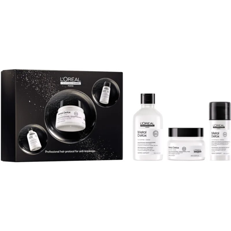 L’Oréal Professionnel Serie Expert Metal Detox darilni set za poškodovane in barvane lase