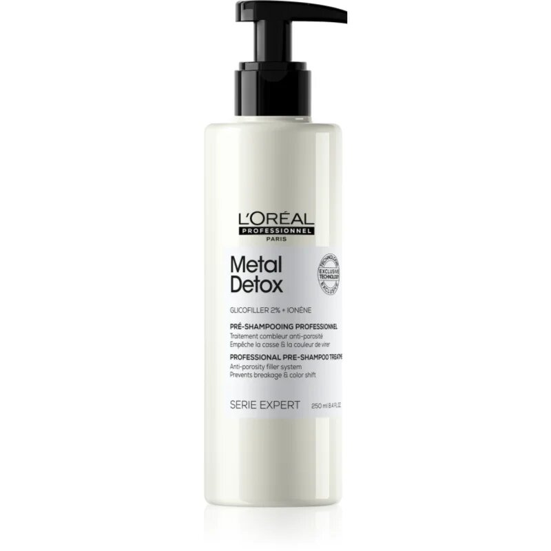 L’Oréal Professionnel Serie Expert Metal Detox nega pred šamponiranjem za barvane in poškodovane lase 250 ml