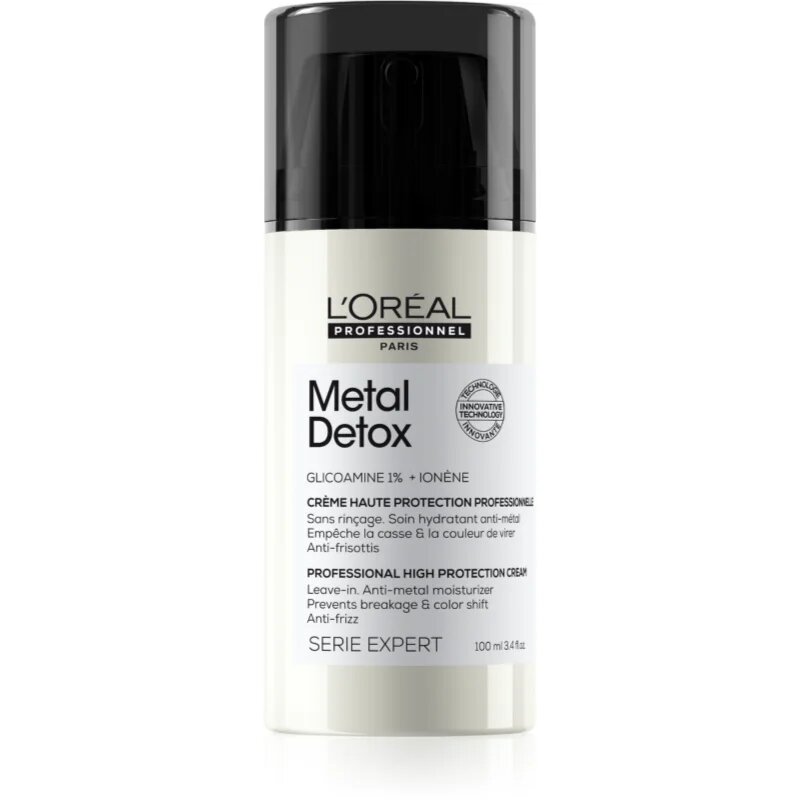 L’Oréal Professionnel Serie Expert Metal Detox zaščitna krema za lomljive in izčrpane lase 100 ml