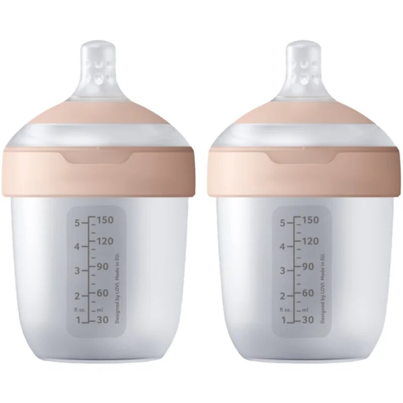 LOVI Mammafeel Bottle 150ml steklenička za dojenčke 0 m+ 2x150 ml