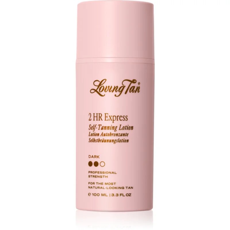 Loving Tan 2 HR Express vlažilno samoporjavitveno mleko odtenek Dark 100 ml