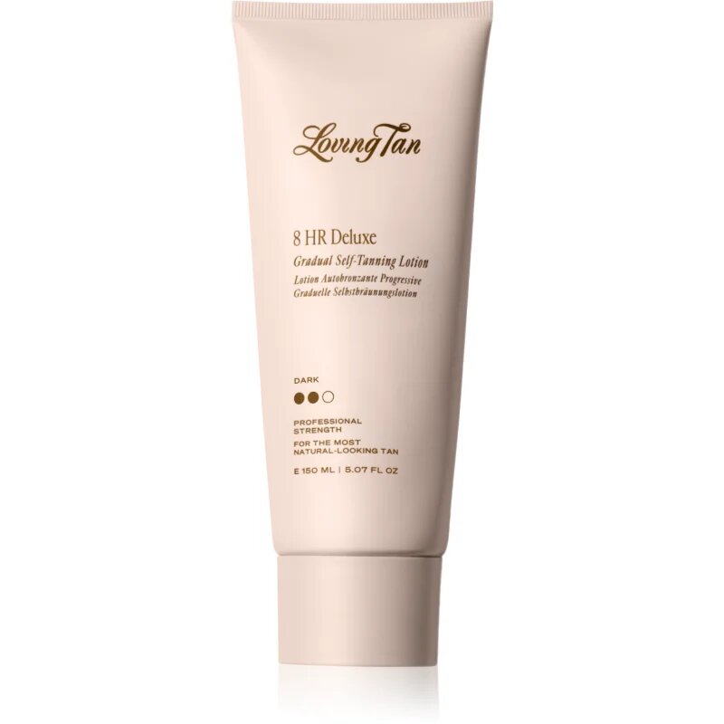 Loving Tan Deluxe Gradual Tan hranilni losjon za telo za povečanje porjavelosti odtenek Dark 150 ml