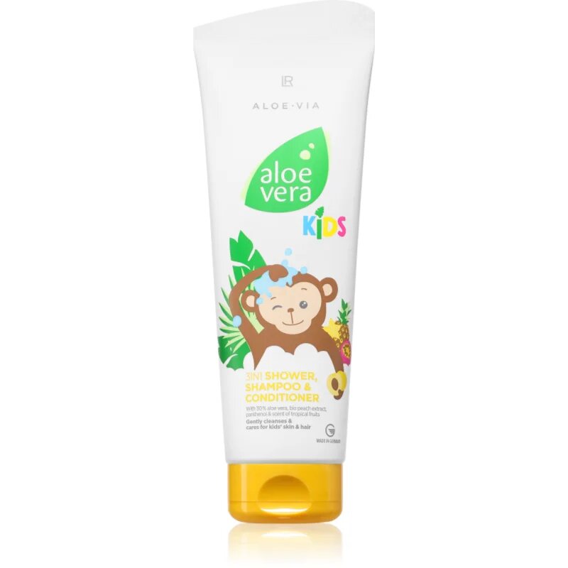 LR Aloe Vera Kids 3 v 1 šampon balzam in gel za prhanje za otroke 250 ml