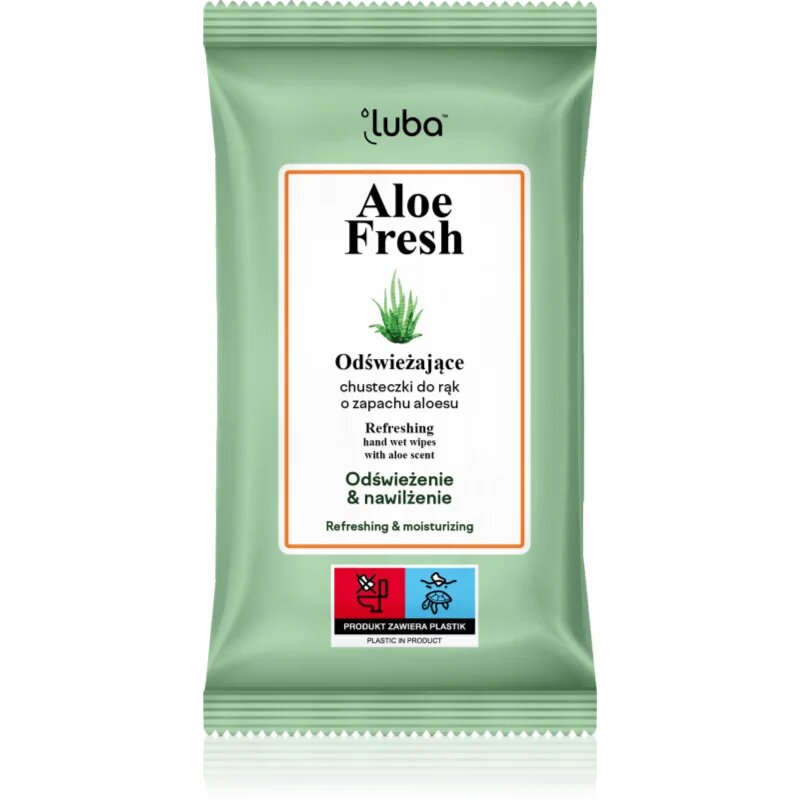 Luba Aloe Fresh Wet Wipes Refreshing osvežilni vlažilni robčki 15 kos