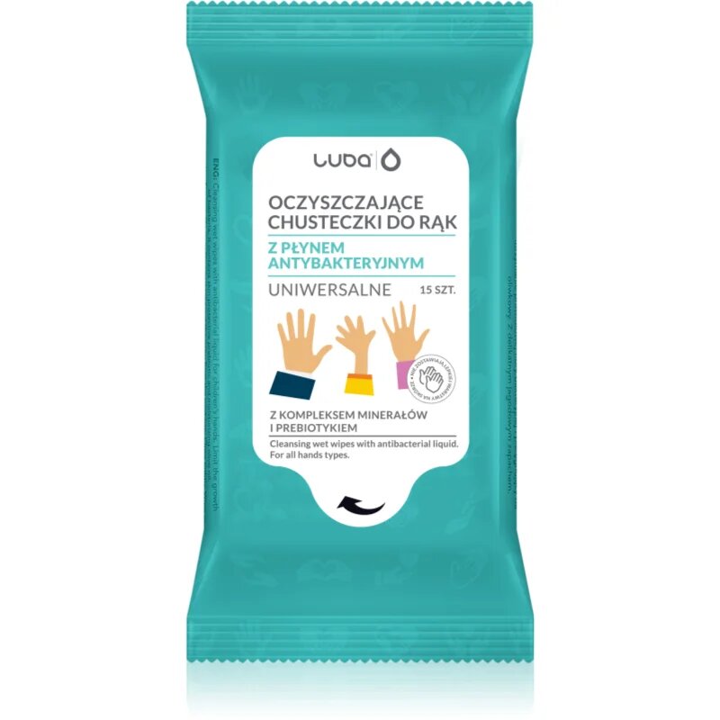 Luba Antibacterial Wet Wipes vlažni čistilni robčki za roke 15 kos