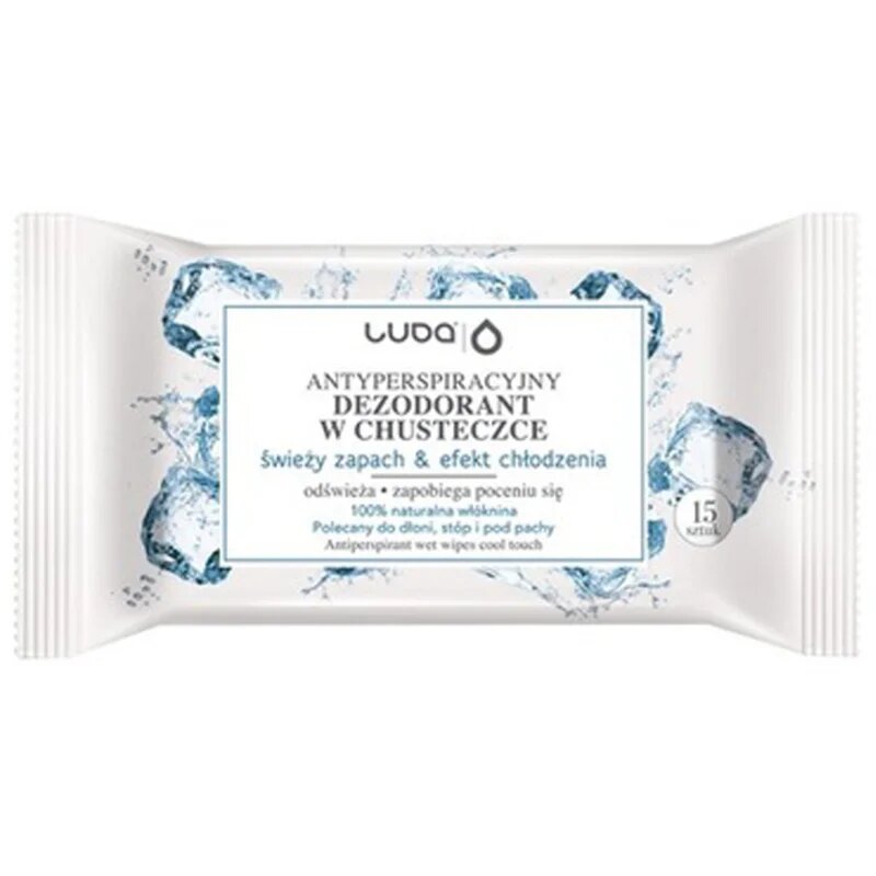 Luba Antiperspirant Wipes Fresh Scent and Cooling Effect deodorantni vlažni robčki 15 kos