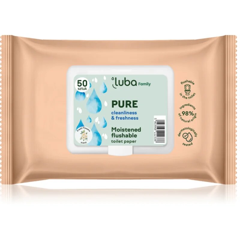 Luba Family Pure vlažilni toaletni papir 50 kos