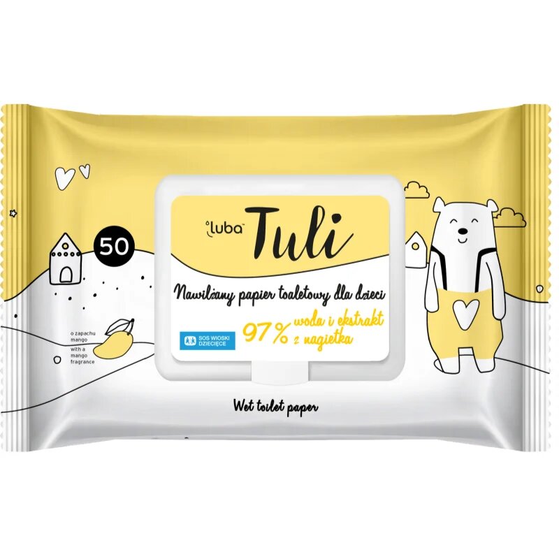 Luba Tuli Wet Toilet Paper for Kids vlažilni toaletni papir za otroke Mango 50 kos