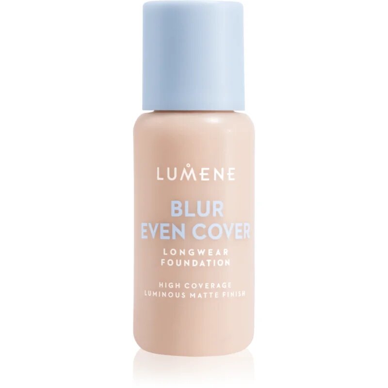 Lumene Blur Even Cover tekoči puder z mat finišem 16 ur odtenek 0.5 30 ml
