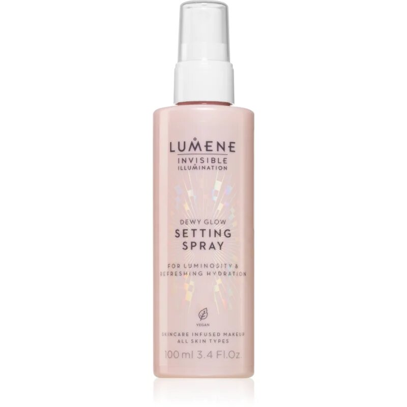Lumene Invisible Illumination Dewy Glow posvetlitveno fiksacijsko pršilo 100 ml