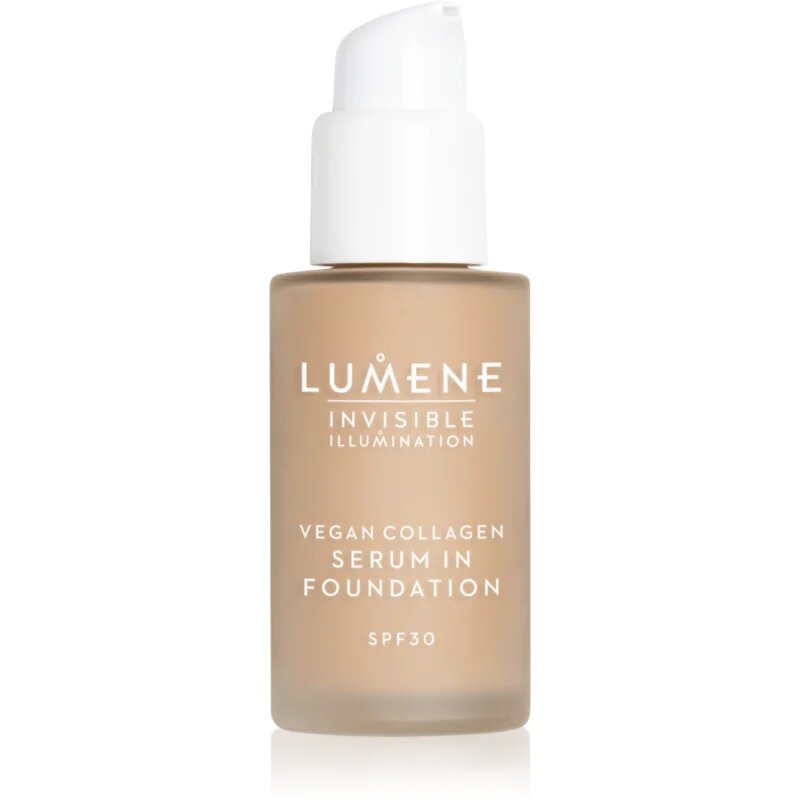 Lumene Invisible Illumination Vegan Collagen Serum in Foundation lahki tekoči puder s hranilnim učinkom SPF 30 4 30 ml