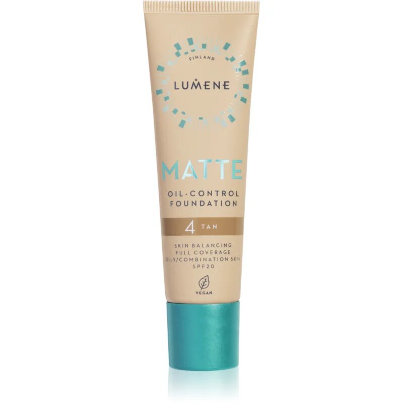 Lumene Matte Oil-Control matirajoči tekoči puder SPF 20 odtenek 4 Warm Honey / Tan 30 ml