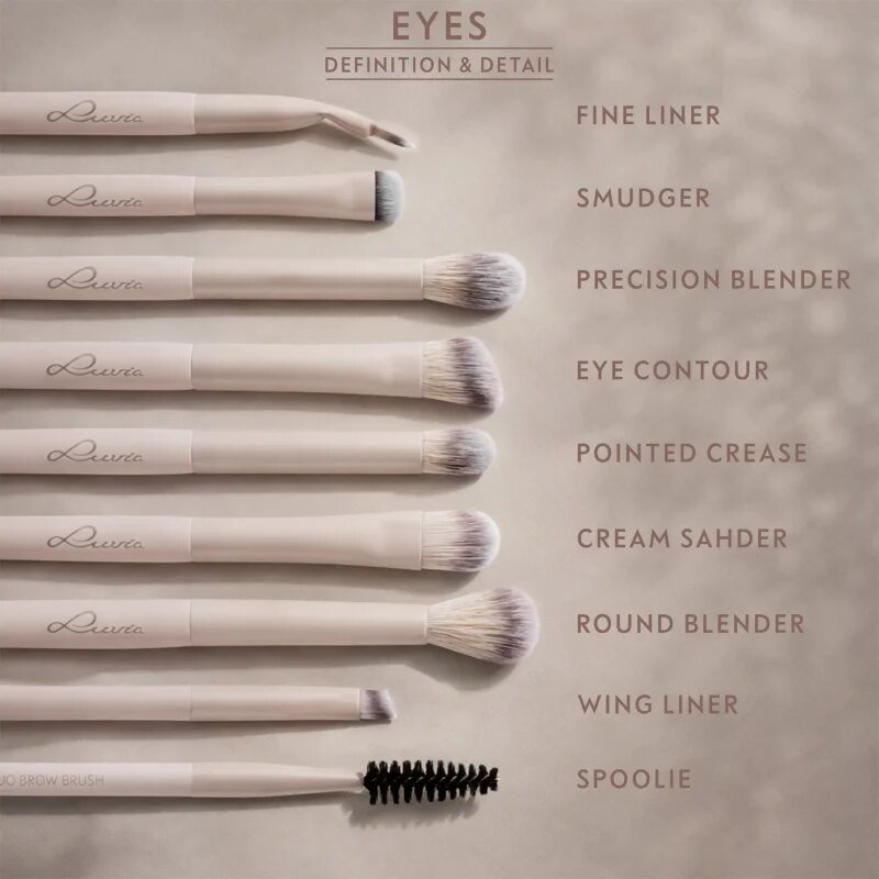Luvia Cosmetics All Eye Want Nude Aura set čopičev za ličenje oči