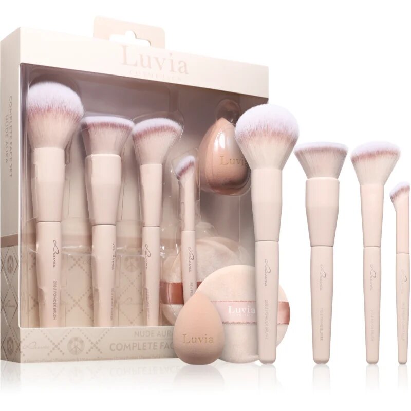 Luvia Cosmetics Complete Face Set Nude Aura set čopičev