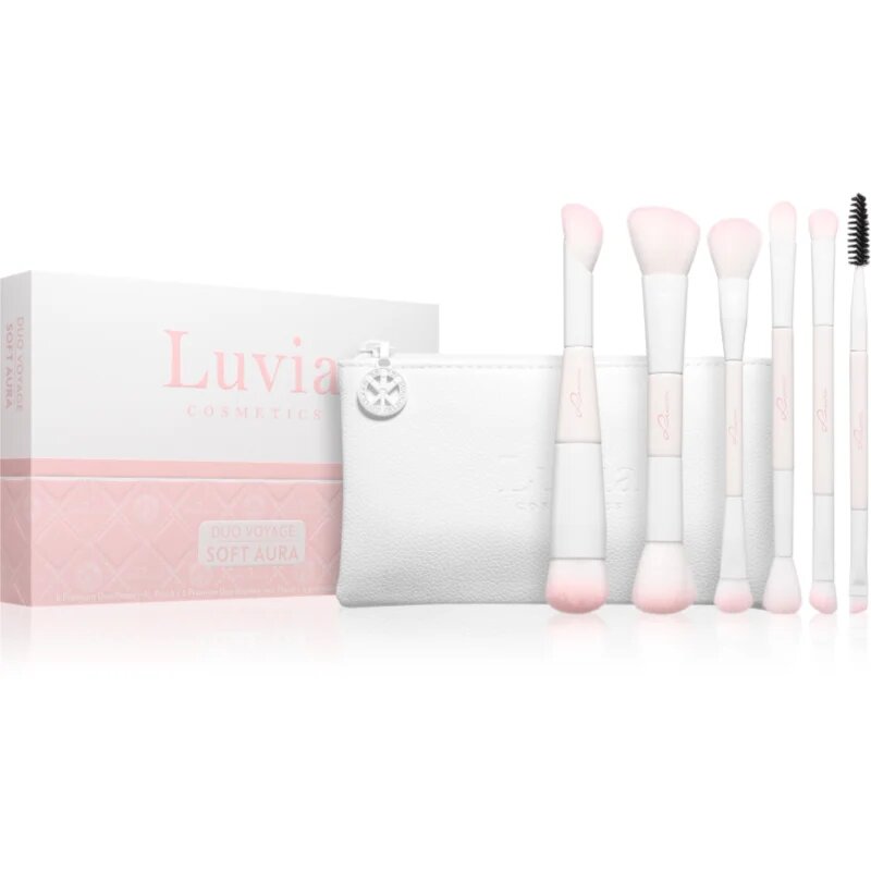 Luvia Cosmetics Duo Voyage potovalni set čopičev s torbico Soft Aura