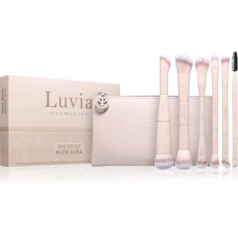 Luvia Cosmetics Duo Voyage set čopičev z etuijem Nude Aura