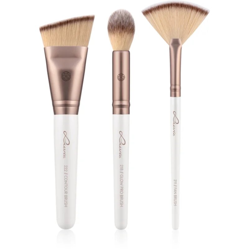 Luvia Cosmetics Highlight & Contour Set set čopičev z etuijem