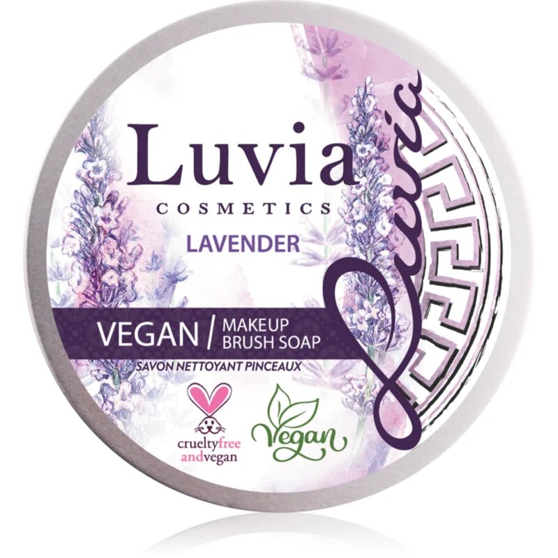 Luvia Cosmetics Lavender Brush Soap čistilno milo za kozmetične čopiče 100 g