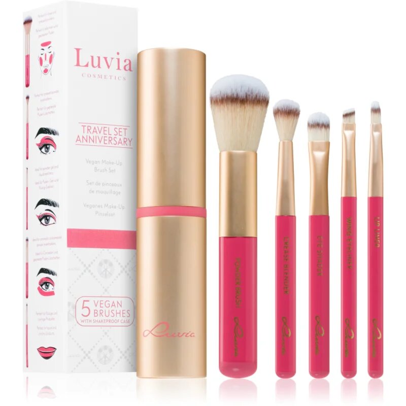 Luvia Cosmetics Prime Vegan Anniversary set čopičev z etuijem potovalna
