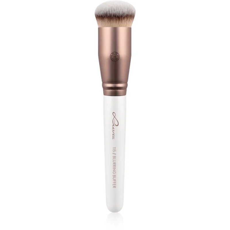 Luvia Cosmetics Prime Vegan Blurring Buffer čopič za podlago in puder 115 (Pearl White / Metallic Coffee Brown) 1 kos