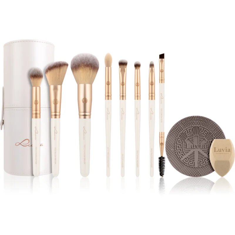 Luvia Cosmetics Prime Vegan set čopičev z etuijem Sparkling Wine 10 kos