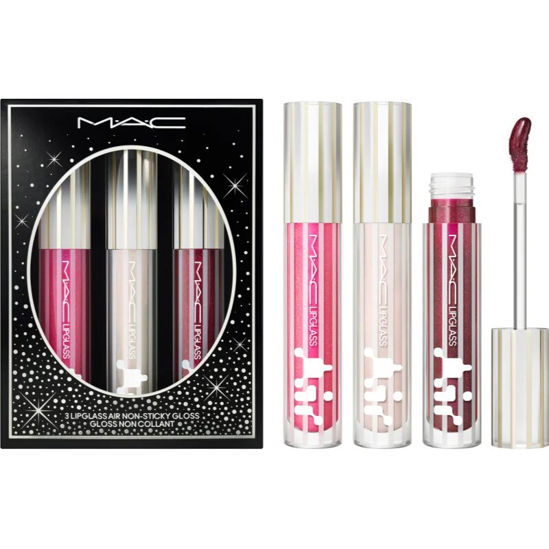 MAC Cosmetics Holiday Festive Affair Lipglass Air Trio darilni set za ustnice