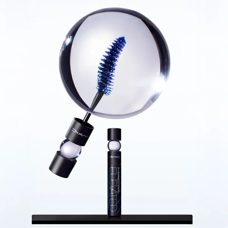 MAC Cosmetics MACStack Elevated Mascara dolgoobstojna maskara za volumen in vihanje trepalnic odtenek Denim Stack 12 ml