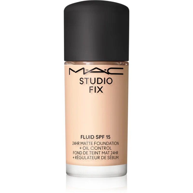 MAC Cosmetics Mini Studio Fix Fluid SPF 15 24HR Matte Foundation + Oil Control matirajoči tekoči puder SPF 15 odtenek NC10 15 ml