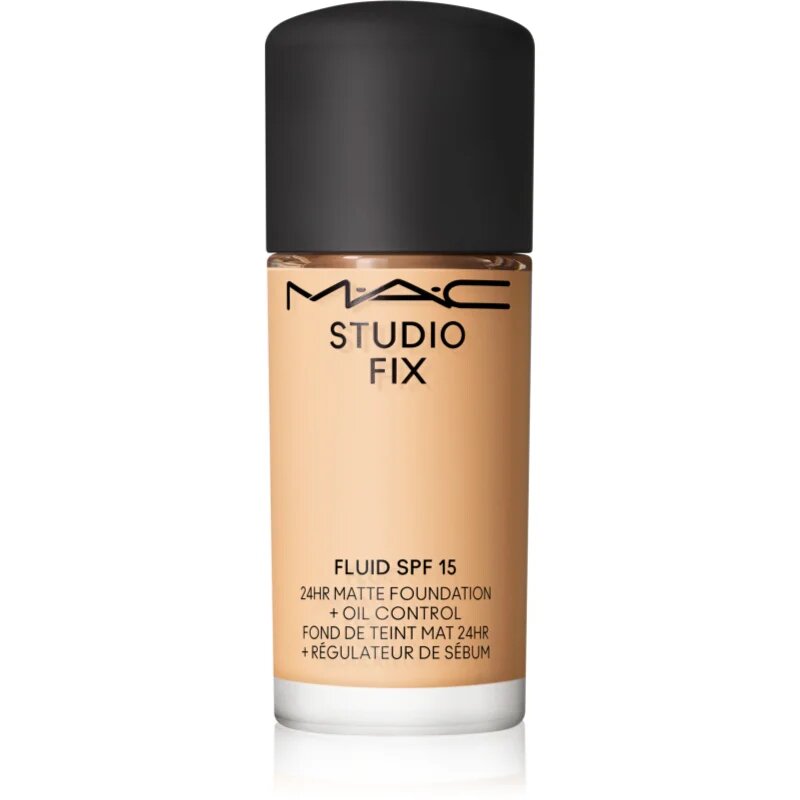 MAC Cosmetics Mini Studio Fix Fluid SPF 15 24HR Matte Foundation + Oil Control matirajoči tekoči puder SPF 15 odtenek NC15 15 ml