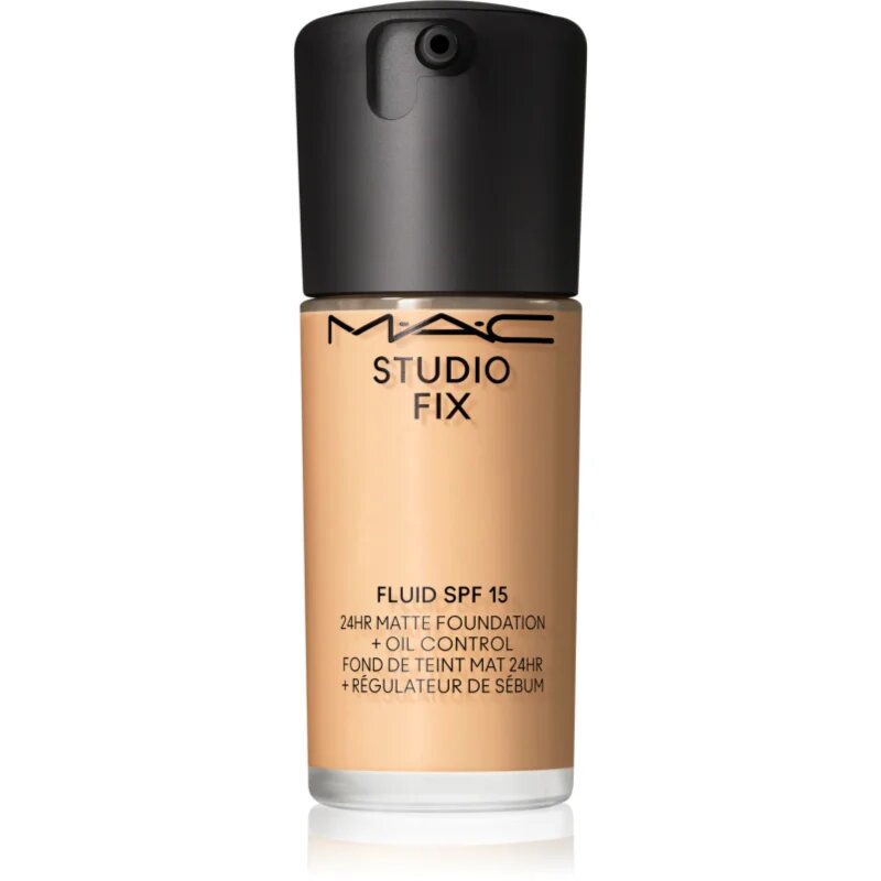MAC Cosmetics Studio Fix Fluid SPF 15 24HR Matte Foundation + Oil Control matirajoči tekoči puder SPF 15 odtenek C40 30 ml