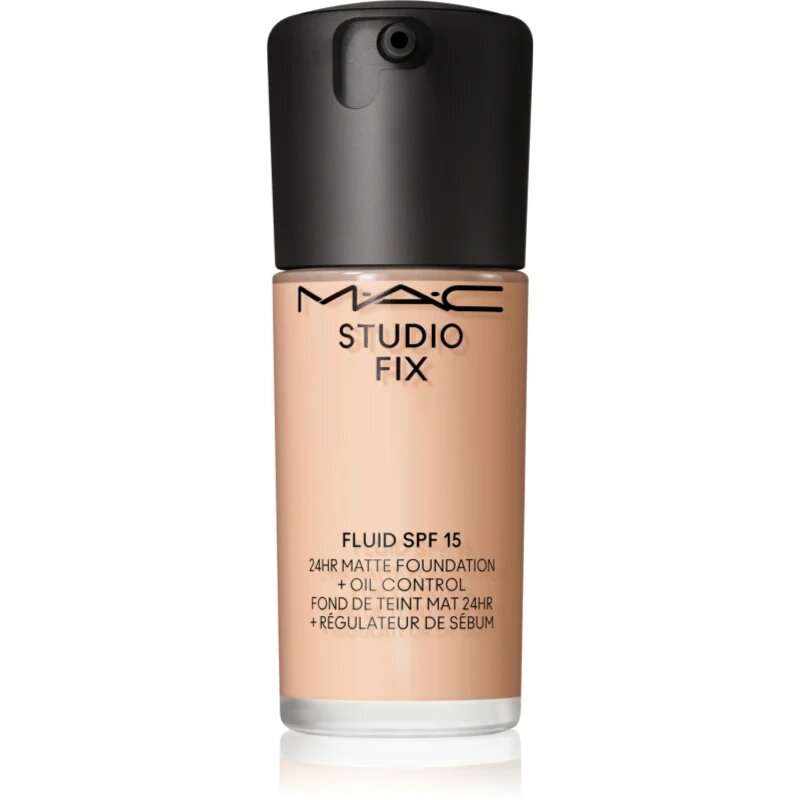 MAC Cosmetics Studio Fix Fluid SPF 15 24HR Matte Foundation + Oil Control matirajoči tekoči puder SPF 15 odtenek N4.5 30 ml