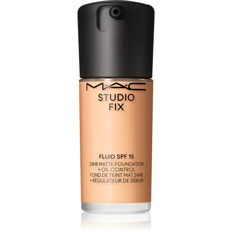 MAC Cosmetics Studio Fix Fluid SPF 15 24HR Matte Foundation + Oil Control matirajoči tekoči puder SPF 15 odtenek NC18 30 ml